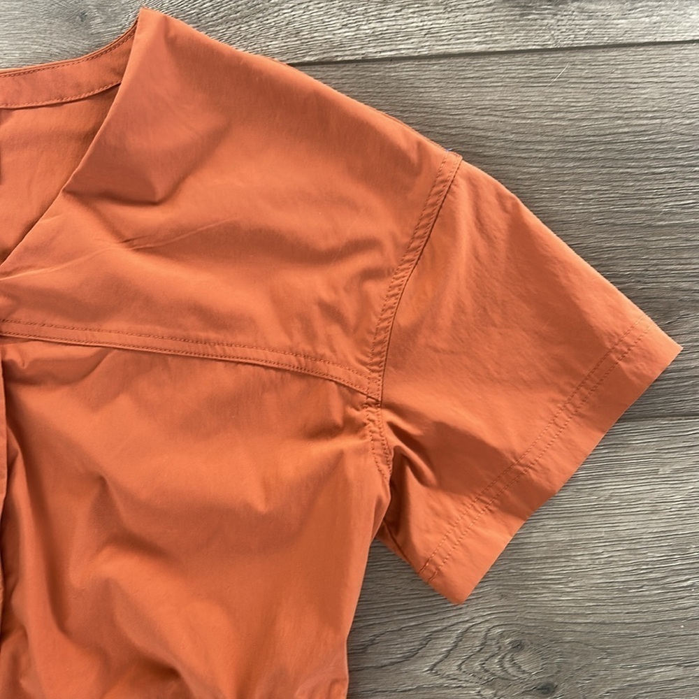 Women's REI Orange Short Sleeve Dress Size Medium - Picture 6 of 8